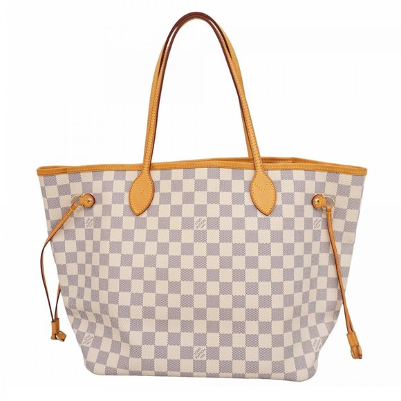 Louis Vuitton Damier Azur Neverfull MM Tote Bag N51107 White Women's - Picture 1 of 16